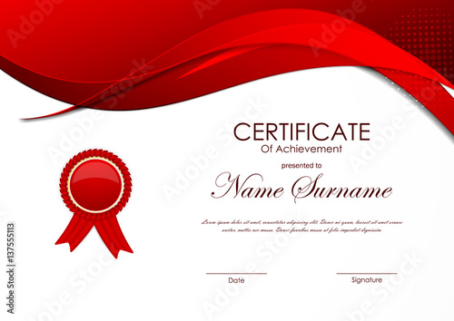Certificate of achievement template