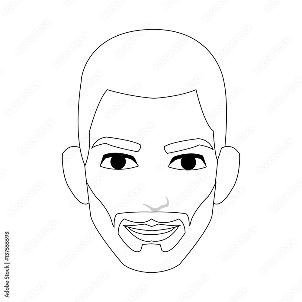 man face cartoon icon over white background. vector illustration man face cartoon icon over white background. vector illustration