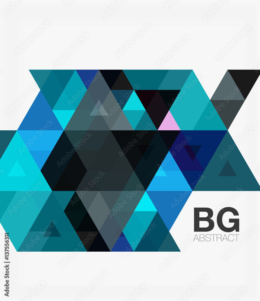 Fototapeta premium Vector abstract colorful triangle repetition