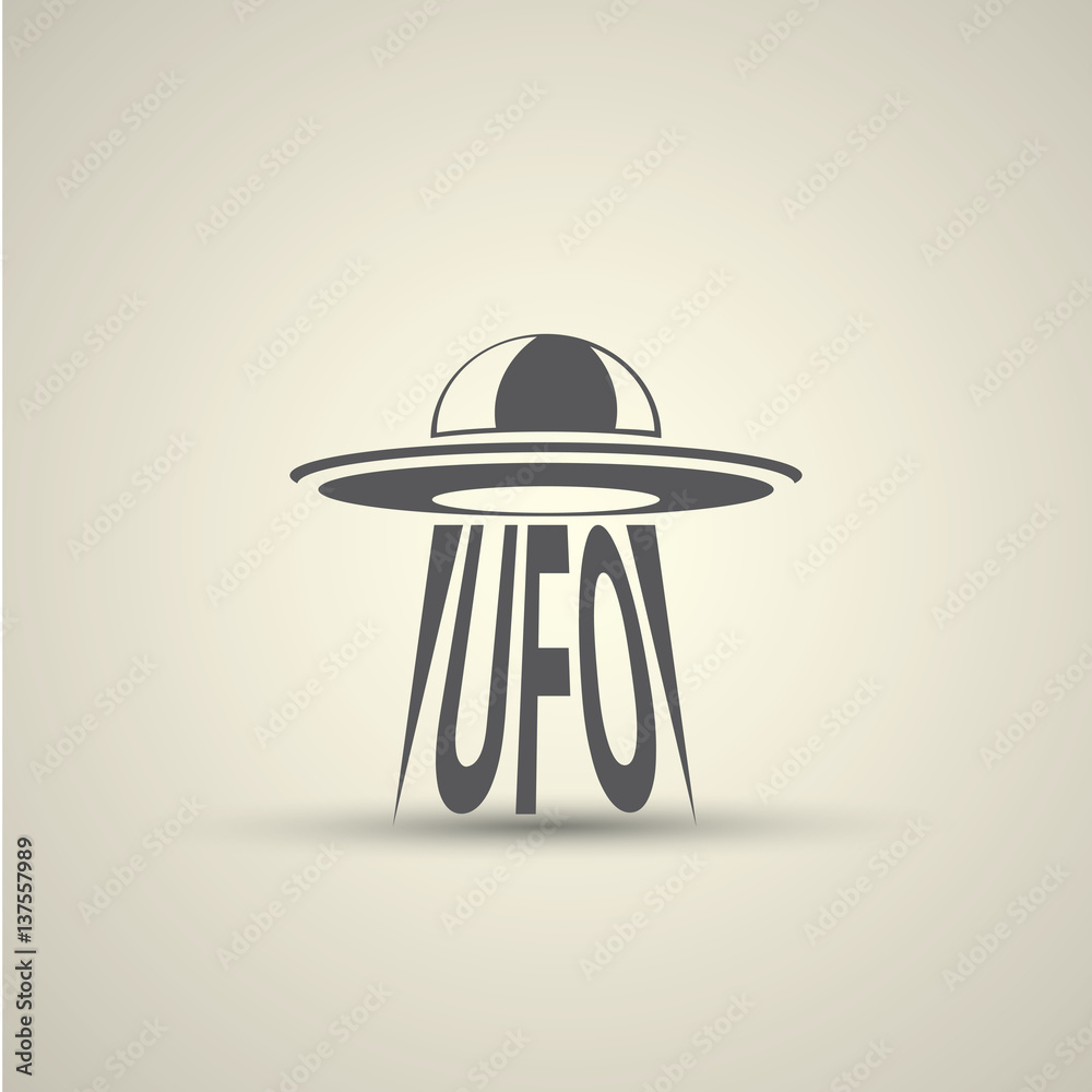 Ufo flying saucer vector icon