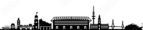 Obraz na płótnie Skyline Hamburg Stadion w salonie