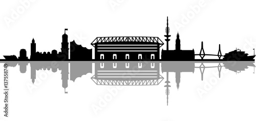 Skyline Hamburg Stadion