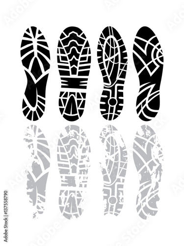 footprint vector set
