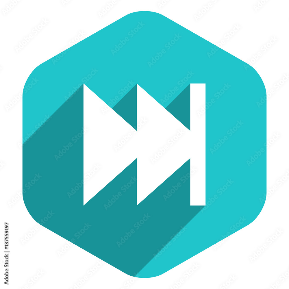 Arrow Sign Last or First Icon Hexagon Button Arrow Sign Last or First Icon Hexagon Button