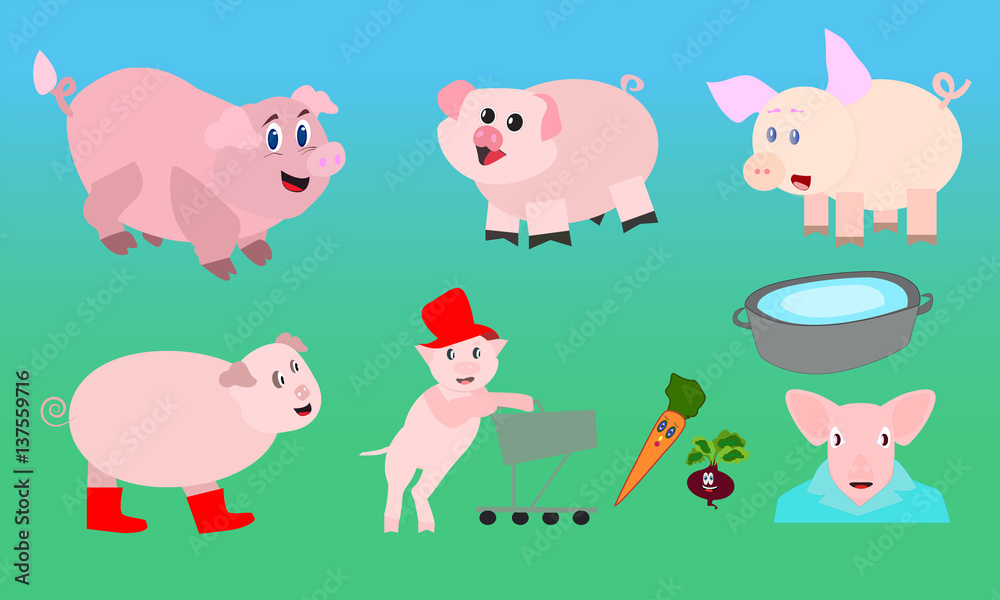 Piggy Kids Clip art Piggy Kids Clip art