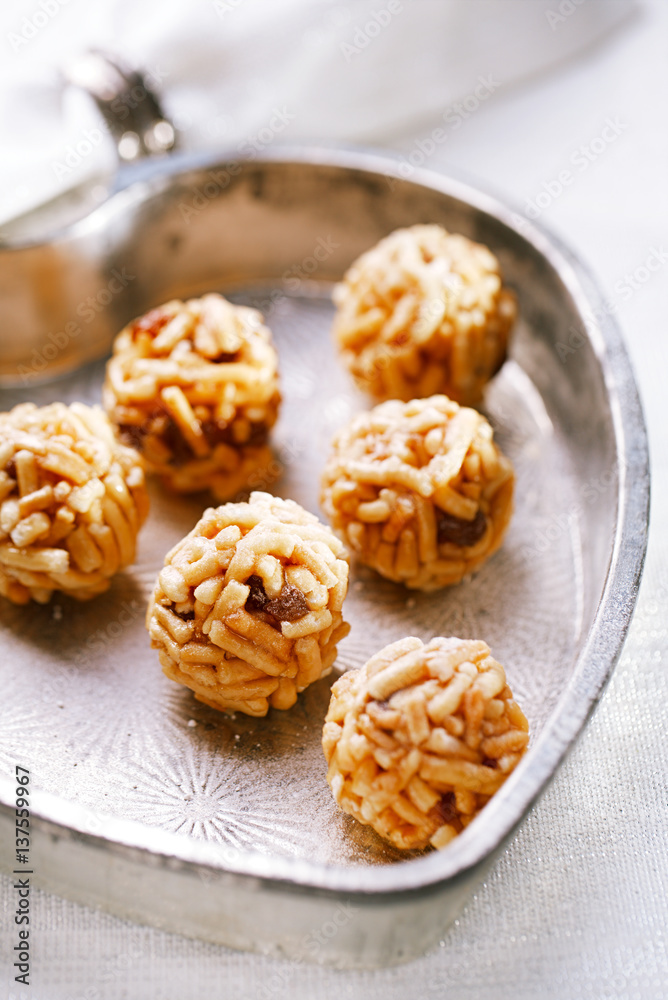 Chak-chak traditional asian sweet dessert Chak-chak traditional asian sweet dessert