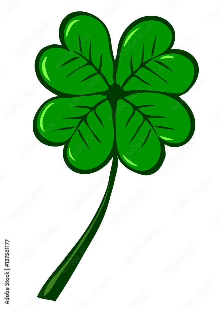 St. Patrick 's Day. Four-leaf clover. St. Patrick 's Day. Four-leaf clover.