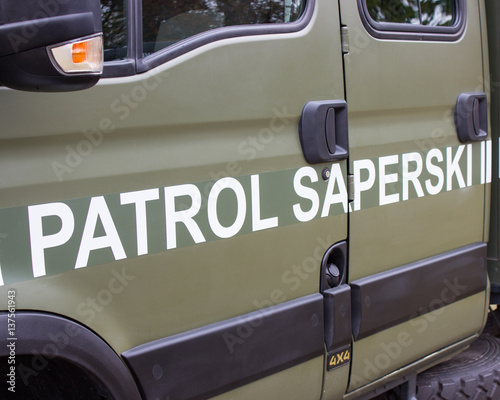 Poland, Poznań -October 1, 2016. Polish sapper patrol vehicle. photo