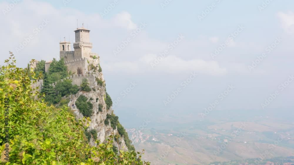 Aerial View of San Marino and Rocca della Guaita, the most ancient fortress of San Marino Aerial View of San Marino and Rocca della Guaita, the most ancient fortress of San Marino