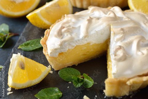 Lemon pie with meringue