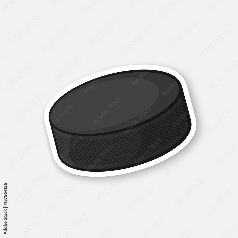 Naklejka premium Sticker hockey puck