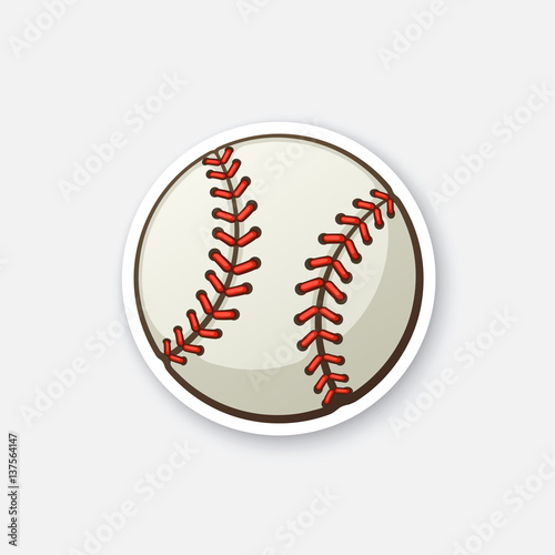 Sticker baseball ball