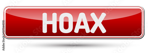 HOAX - Abstract beautiful button with text.
