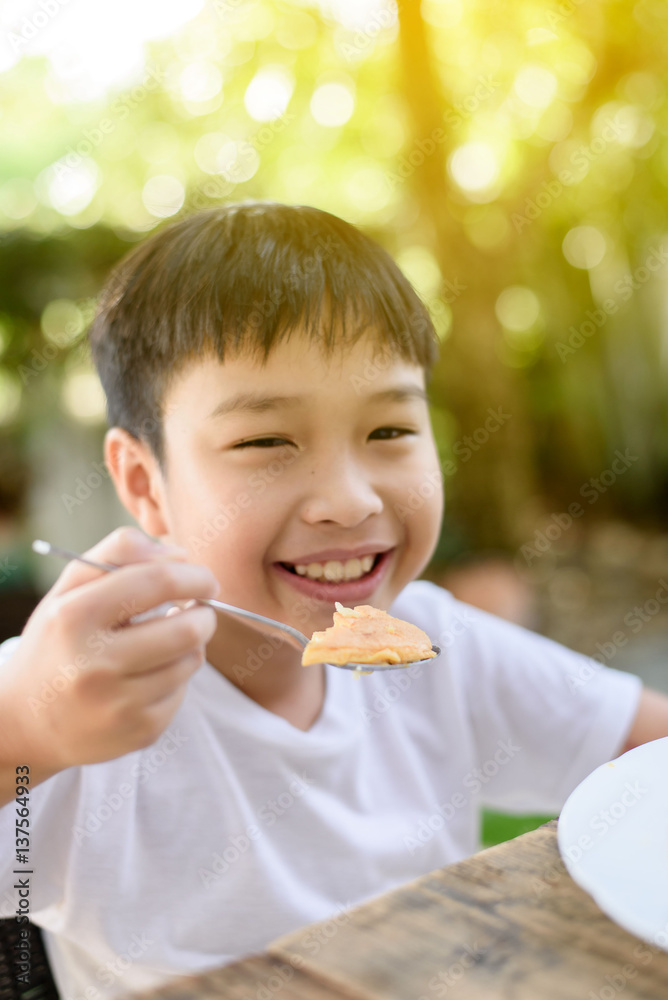 Little boy eating Little boy eating