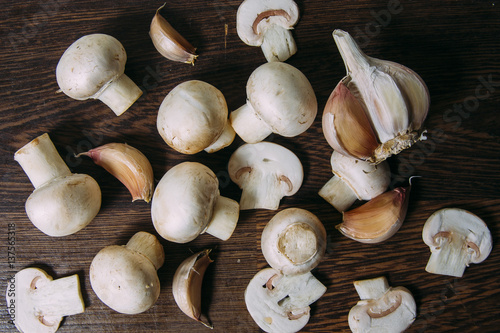 mushrooms, cooking in the kitchen, home cooking