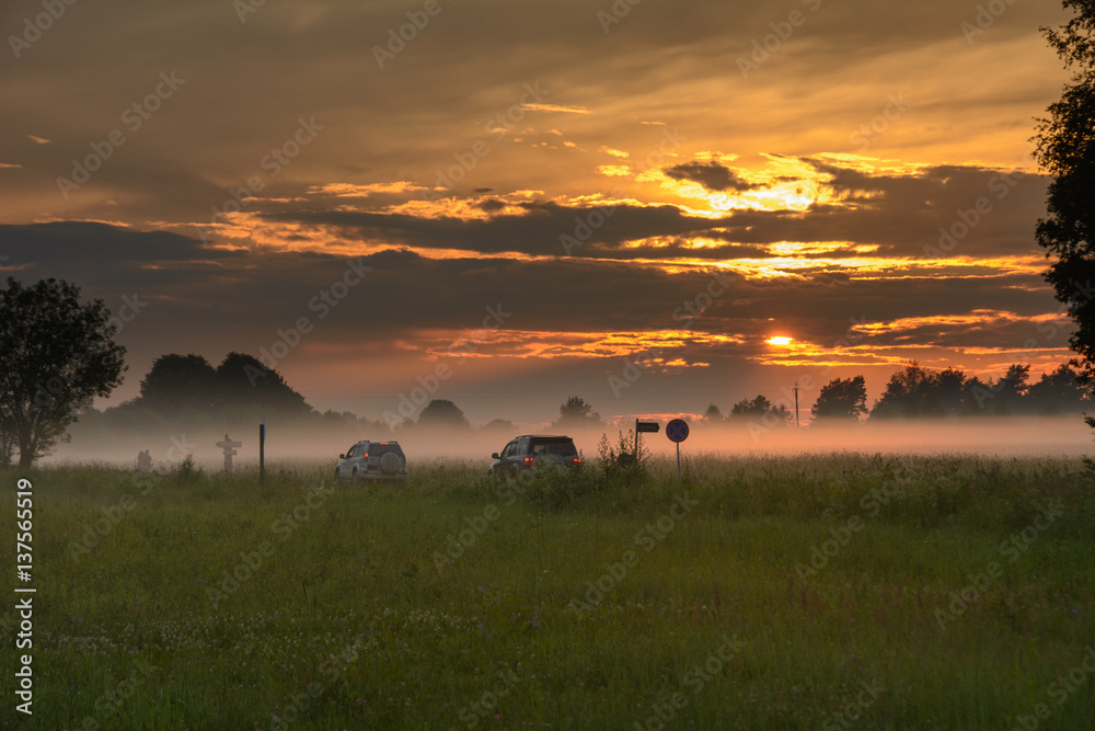 Summer sunset in the Kaluga Region, Russia Summer sunset in the Kaluga Region, Russia