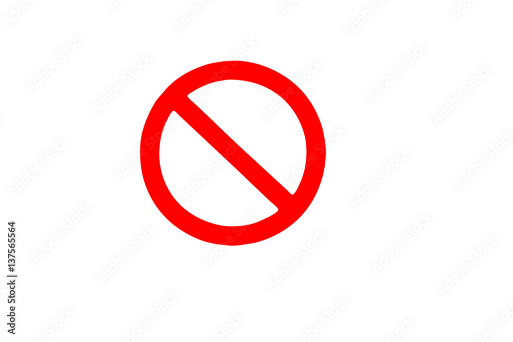 red symbol of must not on isolate have clipping path red symbol of must not on isolate have clipping path