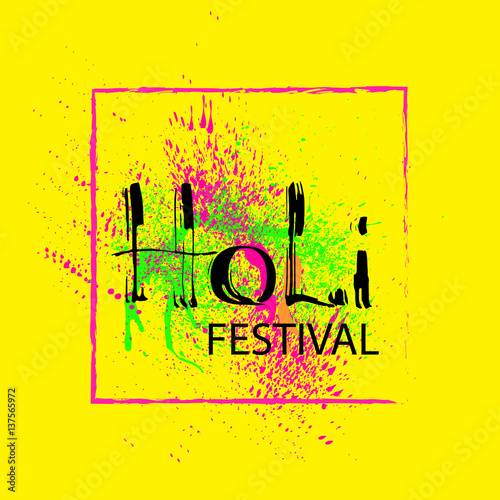 Holi festival card.