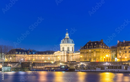 The French Academy at night, Paris, France.