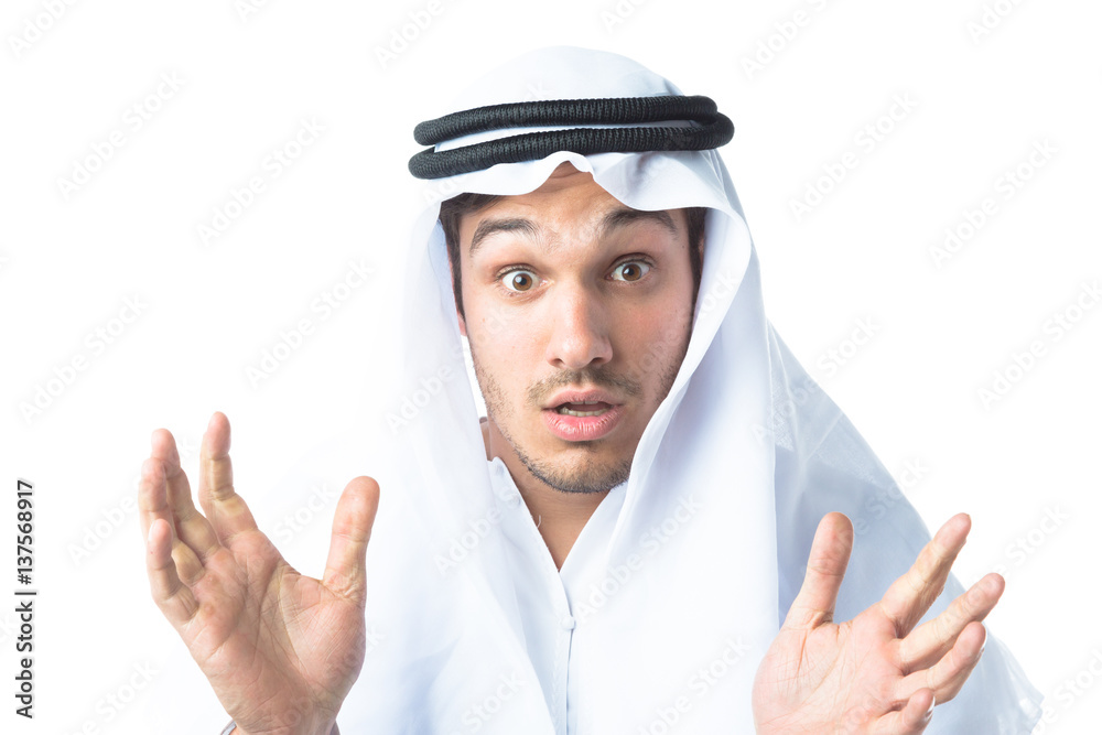 Young Man Wearing Traditional Arabic Clothing Young Man Wearing Traditional Arabic Clothing
