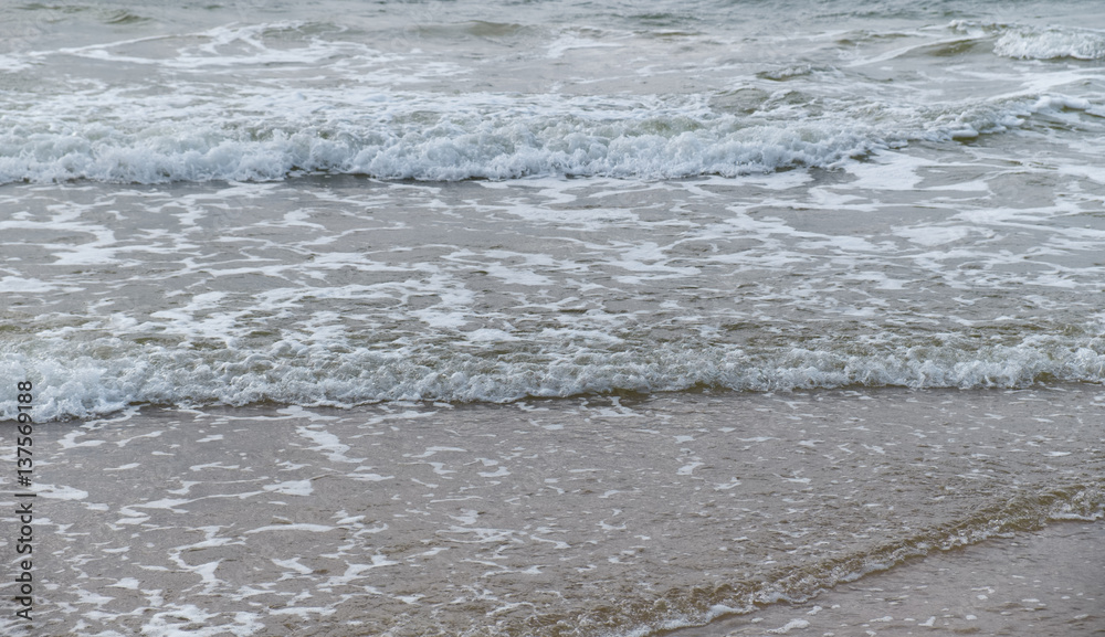 Sea waves  close-up.