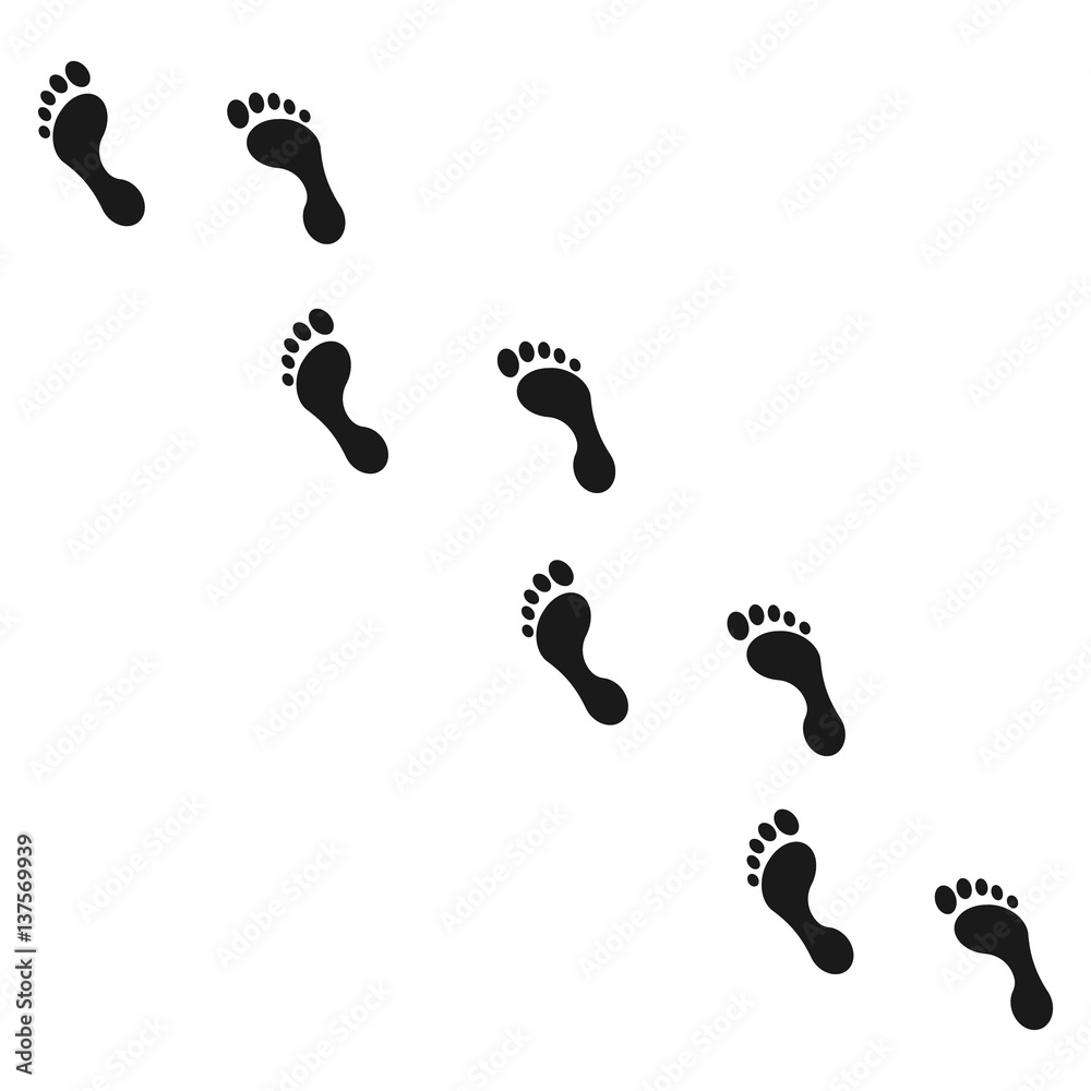 Human footprint icon set. Vector illustration. Human footprint icon set. Vector illustration.