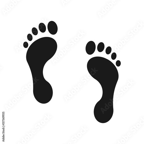 Human footprint icon. Vector illustration. photo