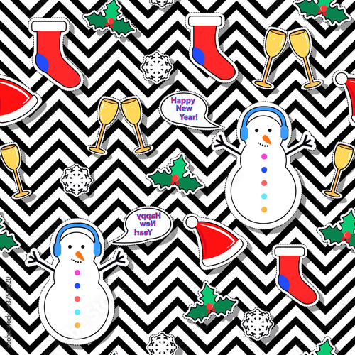 Snowman, Sock, Speech Bubble, Mistletoe, Snowflake