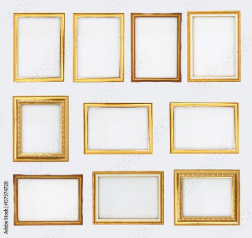 Total gold frame on a white background.