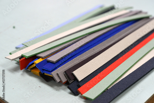 Leather samples color