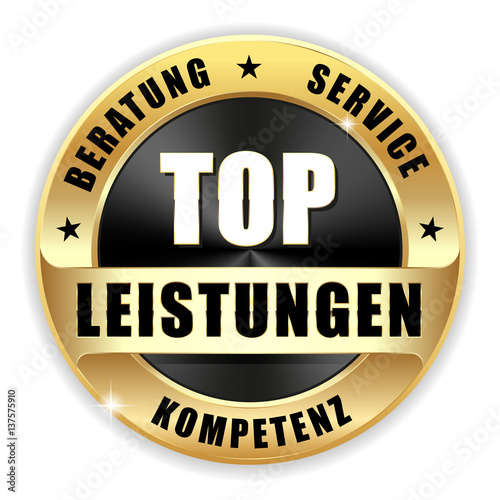 Top Leistungen Siegel mit goldenem Rand