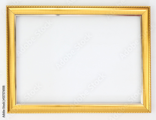 Frame gold on a white background.