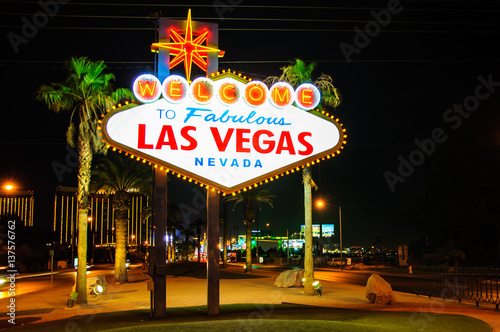 Welcome to Fabulous Las Vegas sign, Nevada, USA © Maks_Ershov