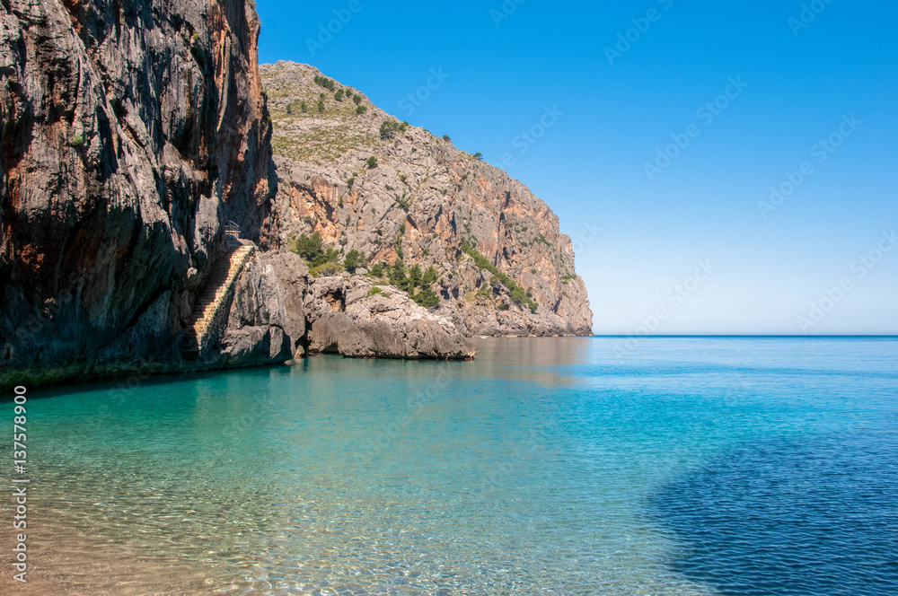 Sa Calobra beach on Mallorca, Spain