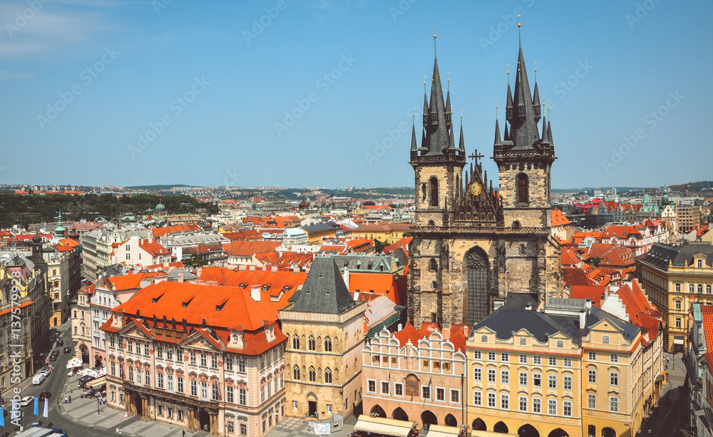Fototapeta premium Church of the Virgin Mary in the Old Town, Prague, Czech Republic