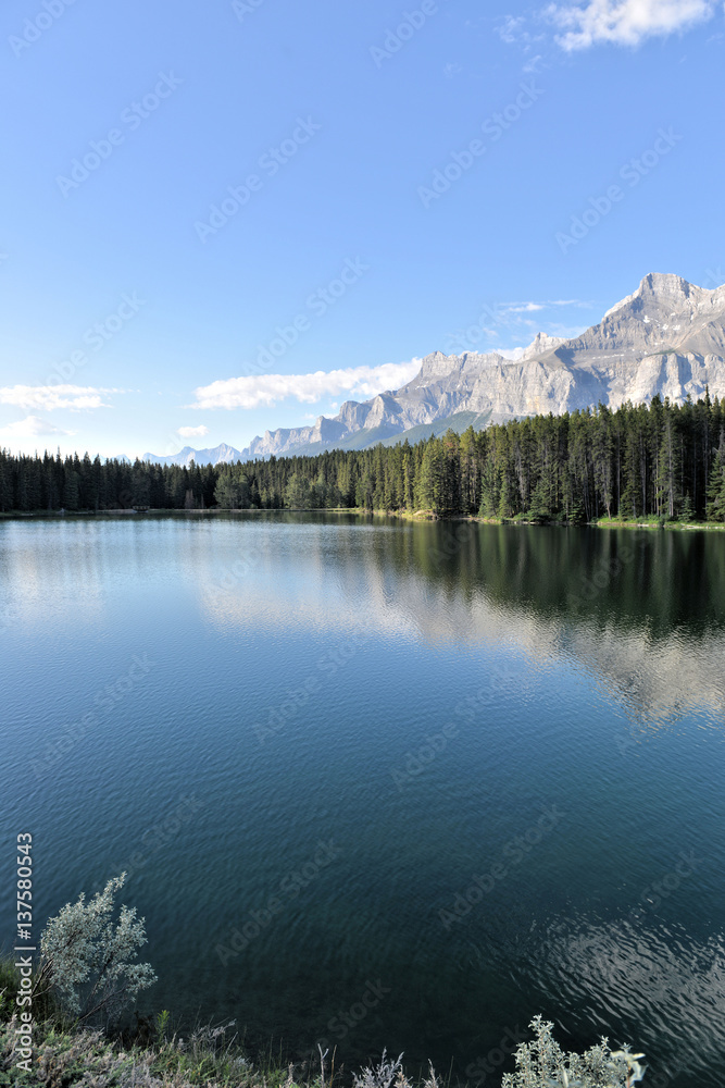 reflet dans un lac de haute montagne