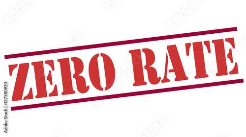 Stamp with text zero rate inside, vector