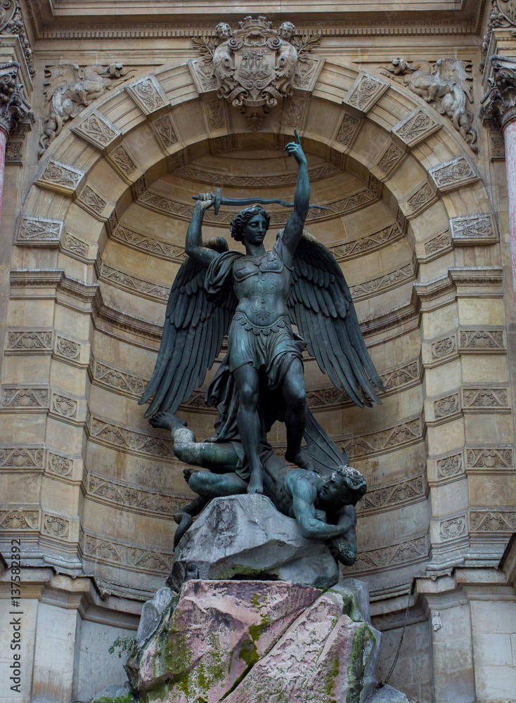 Fountain Saint Michel in Paris, France