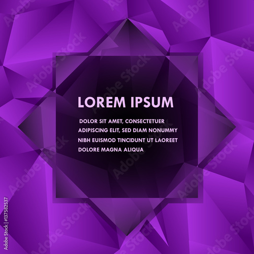 Abstract polygonal background. Elegant design element with place for your text.