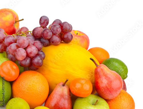 Fototapeta Naklejka Na Ścianę i Meble -  fruit and berries isolated on a white background