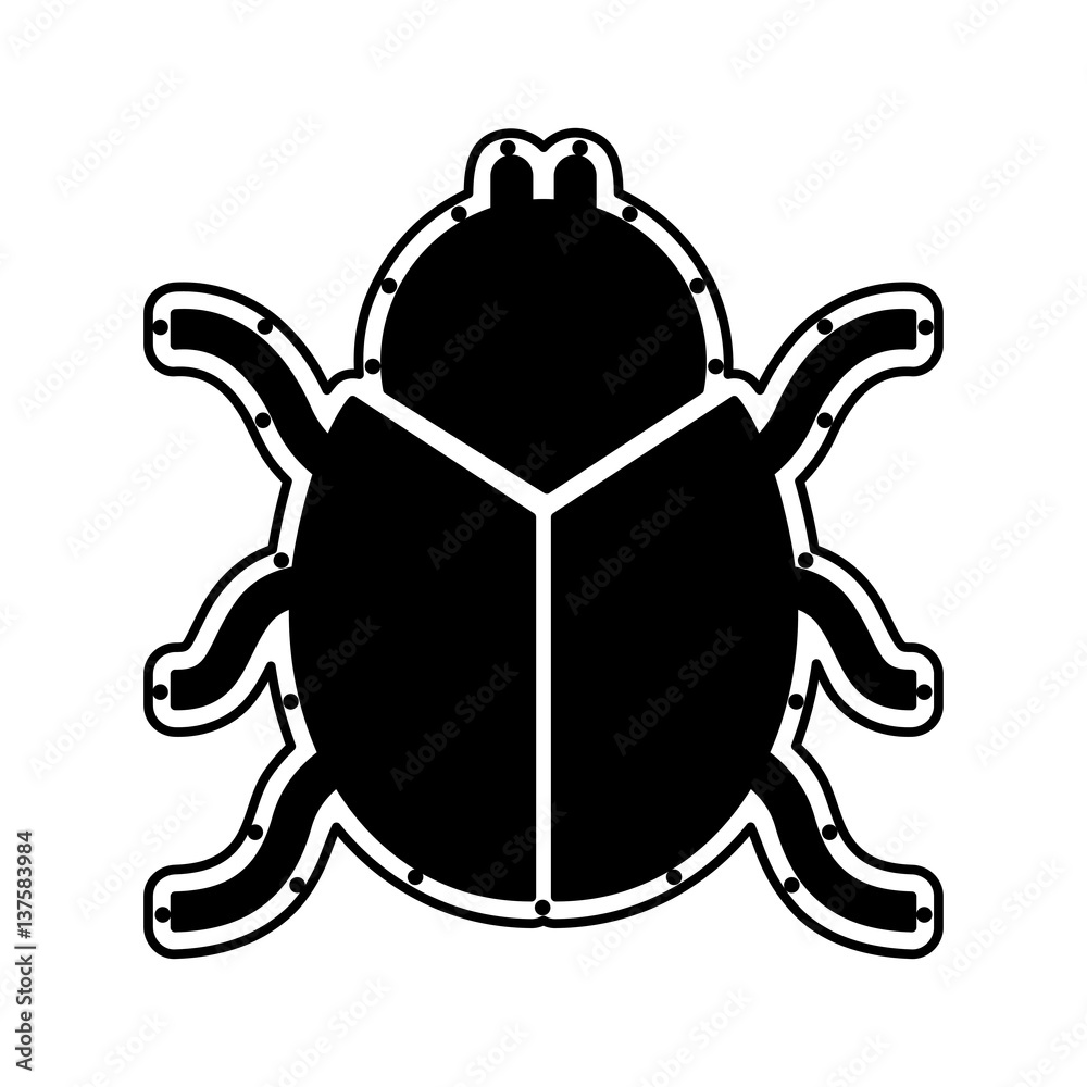 beetle silhouette isolated icon vector illustration design beetle silhouette isolated icon vector illustration design