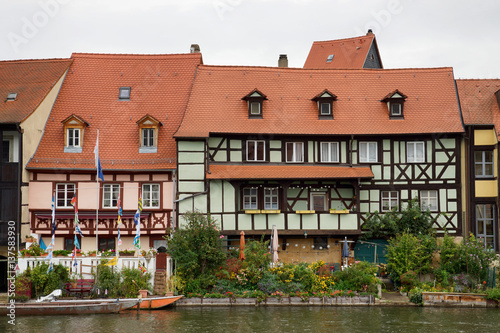 "Klein Venedig" an der Regnitz in Bamberg, Oberfranken, Deutschland
