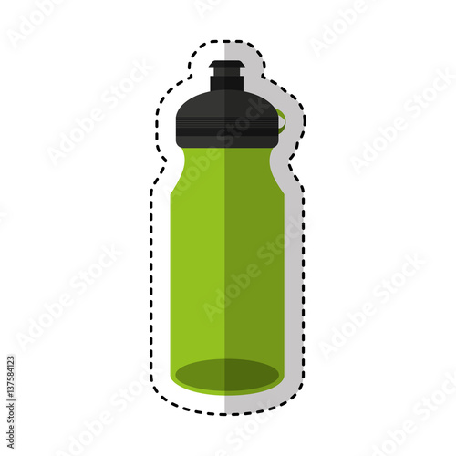 bottle water gym isolated icon vector illustration design