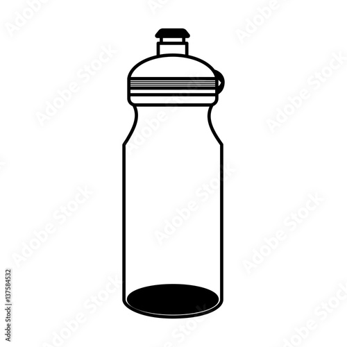 bottle water gym isolated icon vector illustration design