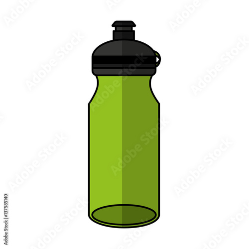 bottle water gym isolated icon vector illustration design
