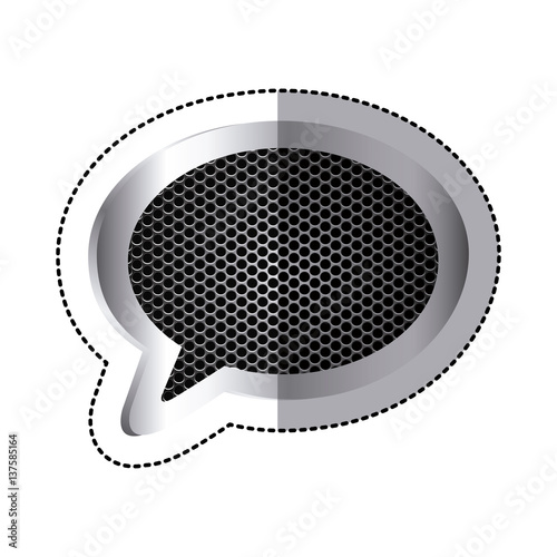 emblem chat bubble icon image, vector illustration
