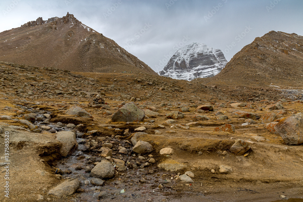 Kora around sacred mountain Kailash in Tibet