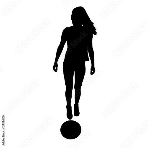 Girl play soccer
