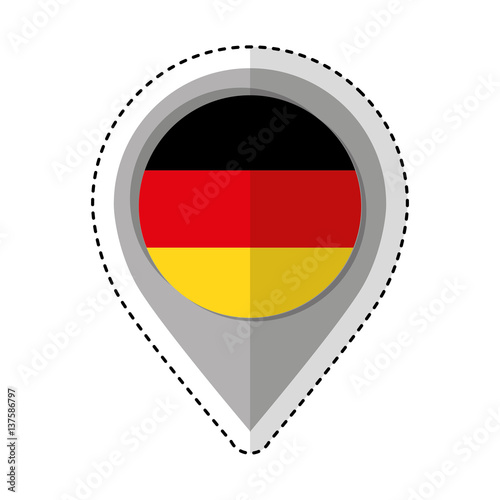 Free Download pin location germany flag icon vector illustration design - GFXLoad