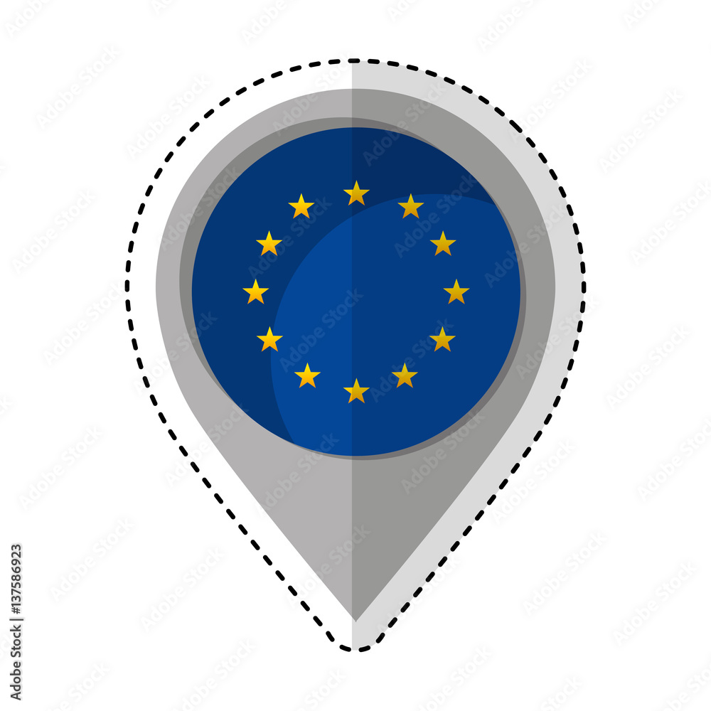 pin location eu flag icon vector illustration design pin location eu flag icon vector illustration design